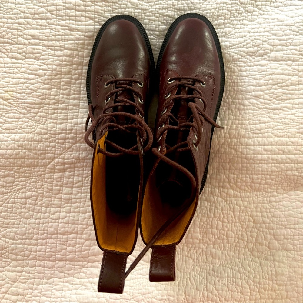 Madewell Dark Cabernet Chunky Boots